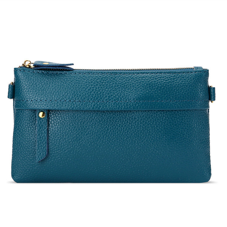 Women's Classy Long Genuine Leather Clutch Shoulder Bags