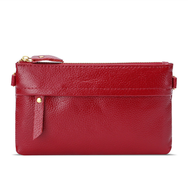 Women's Classy Long Genuine Leather Clutch Shoulder Bags