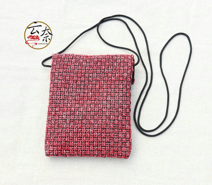 Yunnan National Style Classic Embroidered Burlap Crossbody Bags