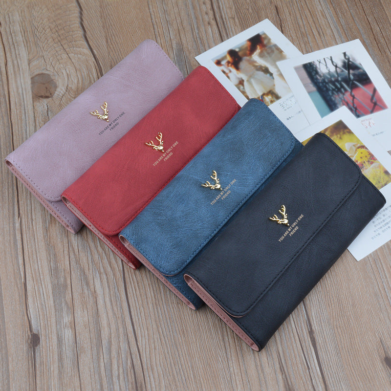 Women's Cover Soft Leather Fashion Retro Large Ladies Wallets