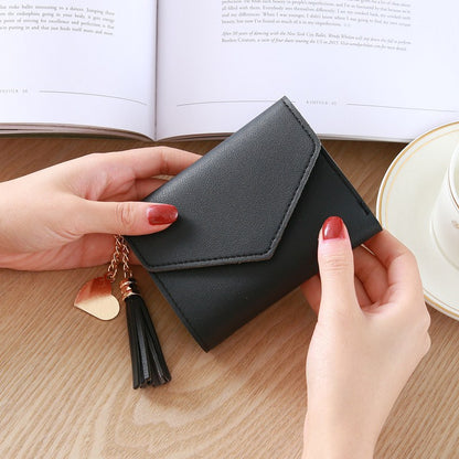 Women's Korean Short Mini Tassel Pendant Ladies Wallets