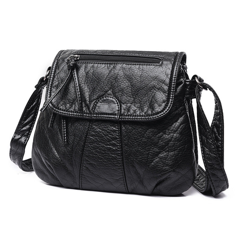 Women's Fashion Washed Soft Leather Small Ladies Bags