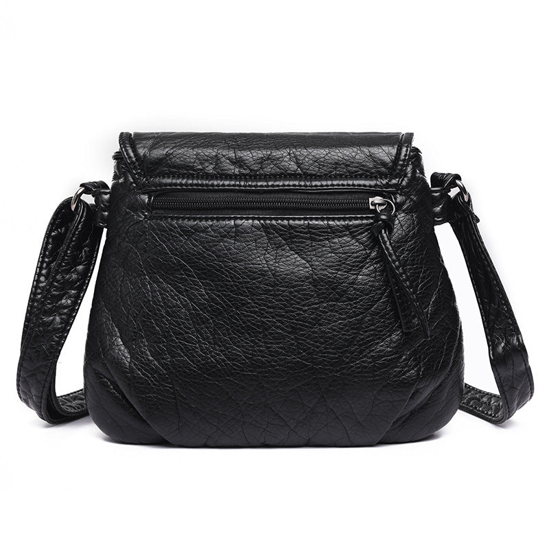 Women's Fashion Washed Soft Leather Small Ladies Bags