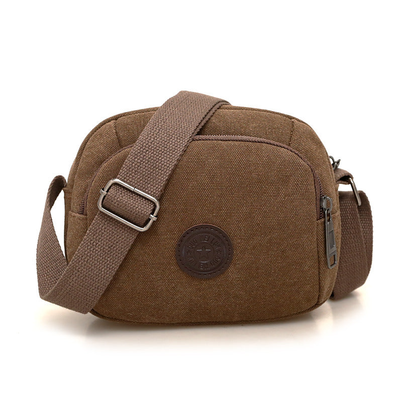 Men's Mini Simple Canvas Mobile Change Practical Men's Messenger Bags