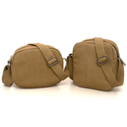 Men's Mini Simple Canvas Mobile Change Practical Men's Messenger Bags