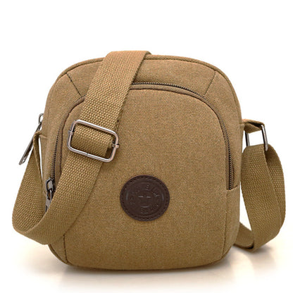 Men's Mini Simple Canvas Mobile Change Practical Men's Messenger Bags