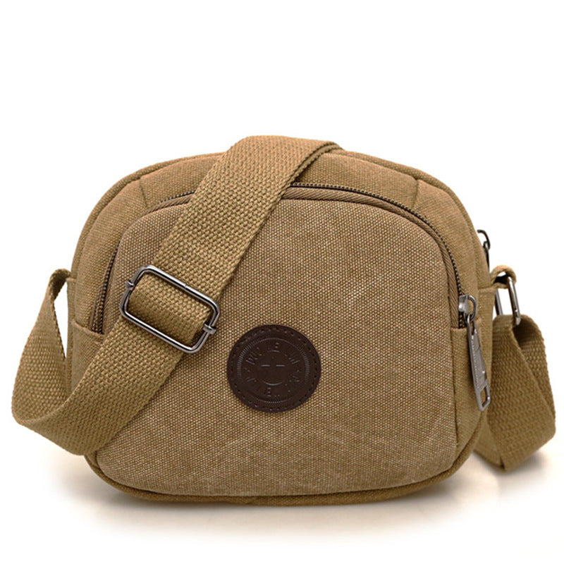 Men's Mini Simple Canvas Mobile Change Practical Men's Messenger Bags