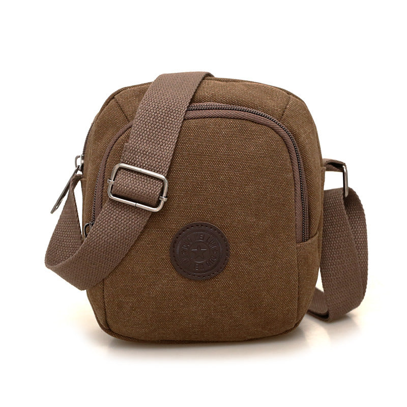 Men's Mini Simple Canvas Mobile Change Practical Men's Messenger Bags