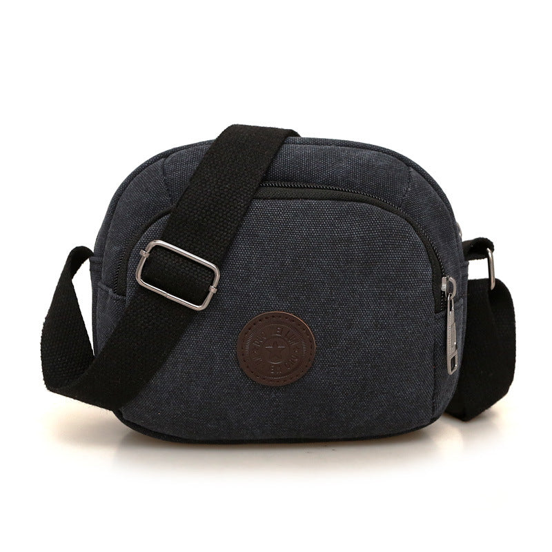 Men's Mini Simple Canvas Mobile Change Practical Men's Messenger Bags