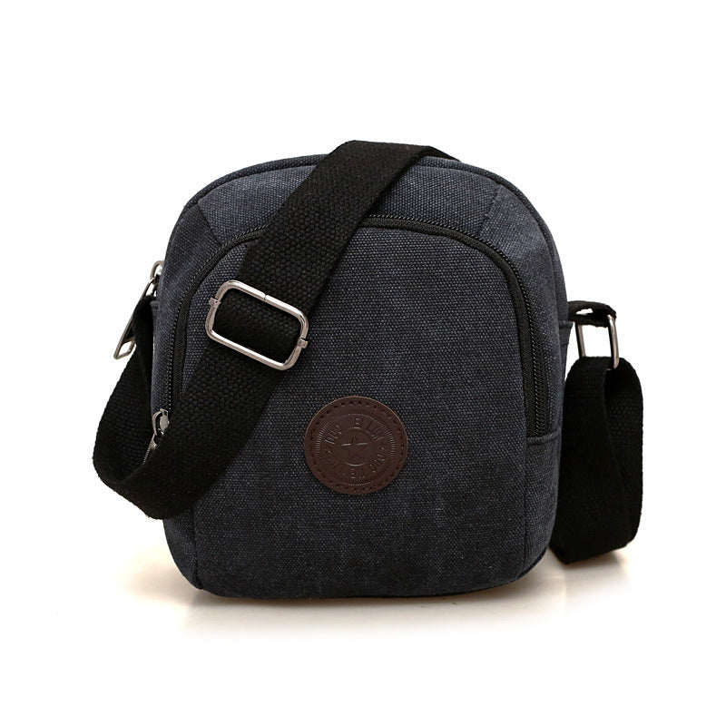 Men's Mini Simple Canvas Mobile Change Practical Men's Messenger Bags