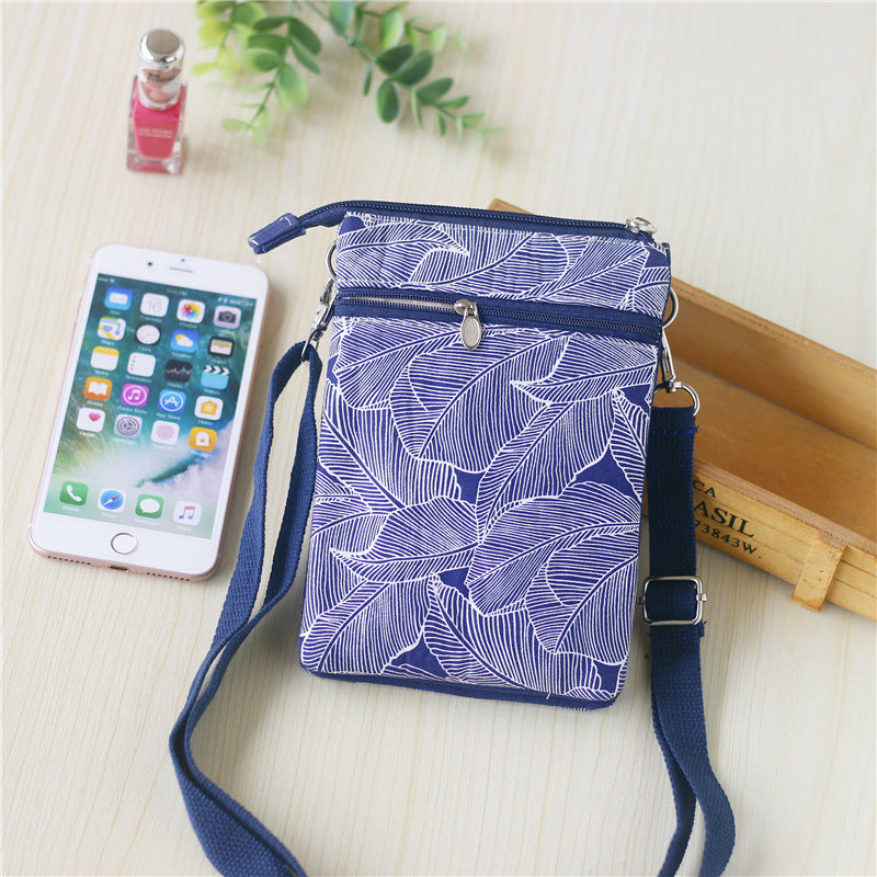 Women's Pastoral Leaves Large Screen Fabric Bags