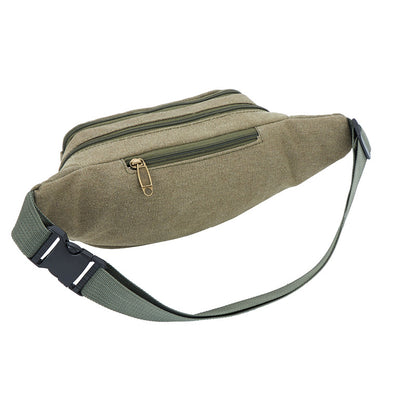 Men's Popular Canvas Korean Style Riding Men's Waist Packs