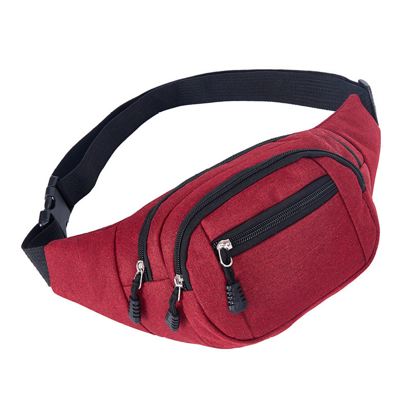 Women's & Men's & Canvas Fashion Waterproof Leisure Large Men's Waist Packs