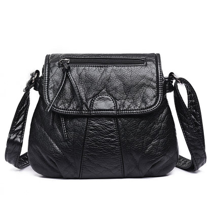 Women's Fashion Washed Soft Leather Small Ladies Bags