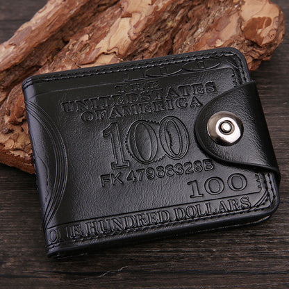 Men's Voltage Transformer Short Magnetic Snap Usd Pattern Men's Wallets