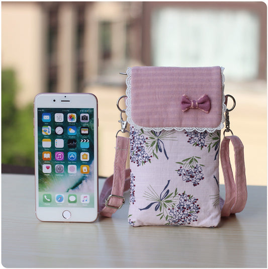 Bouquet Cotton Cloth Mobile Rural Long-term Phone Bags