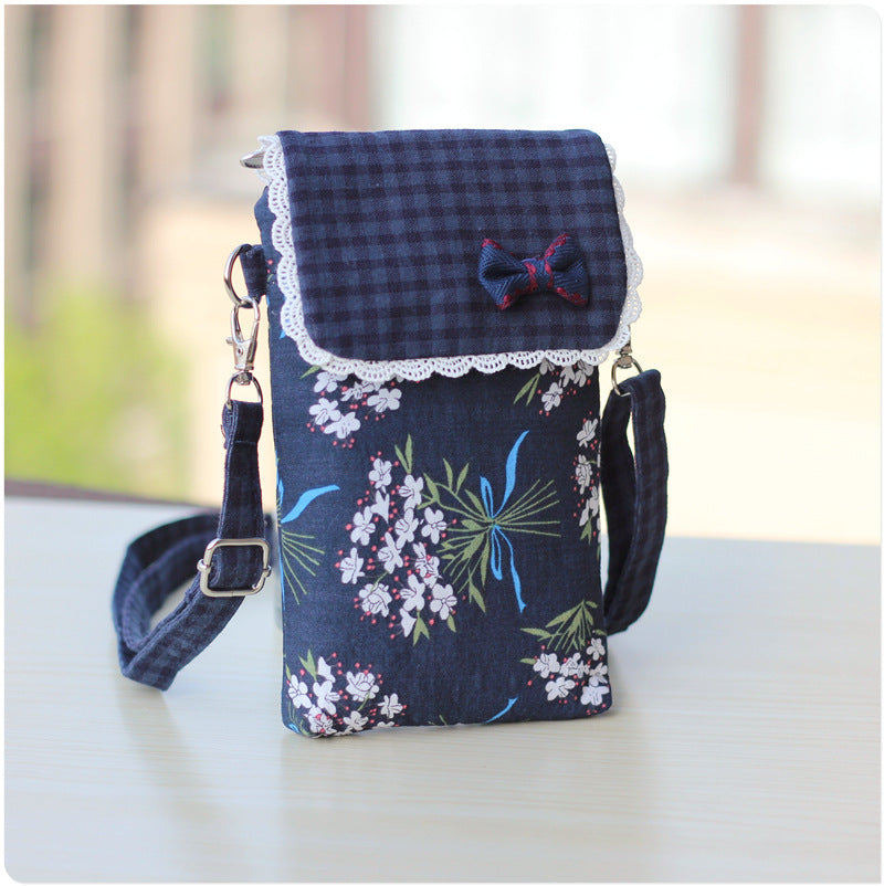 Bouquet Cotton Cloth Mobile Rural Long-term Phone Bags