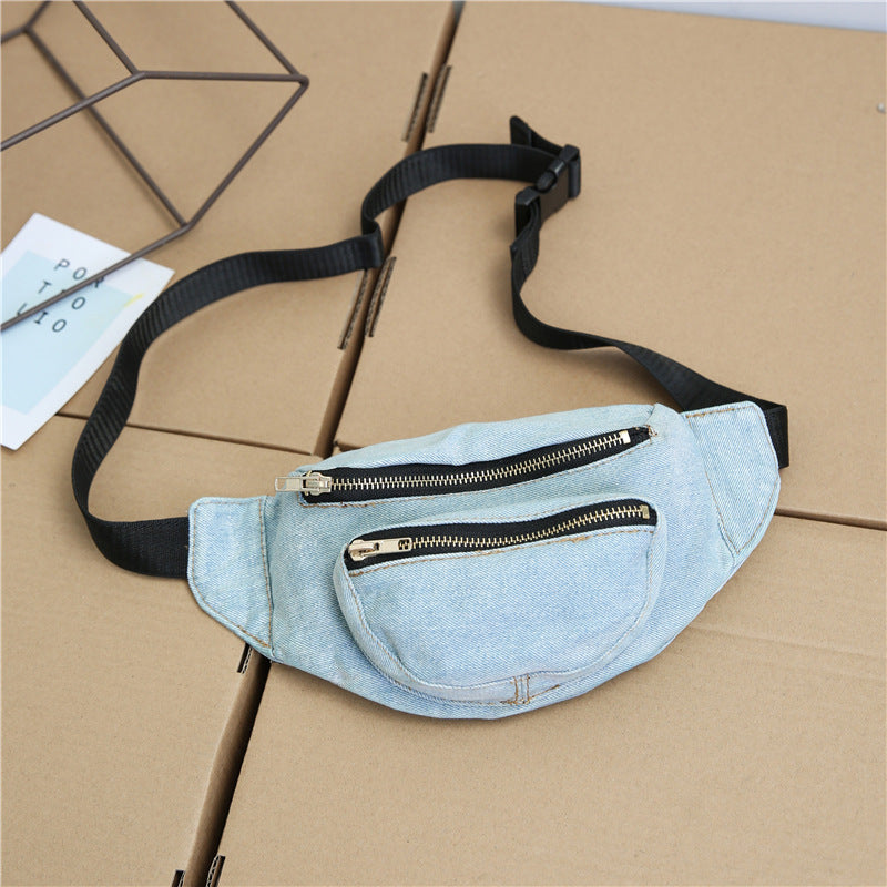 Hot Small Female Fashion Retro Washed Waist Packs