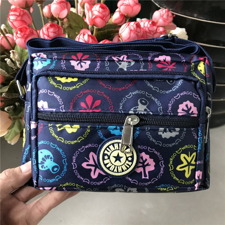 Women's Stall Canvas Mummy Person Flower Cloth Shoulder Bags