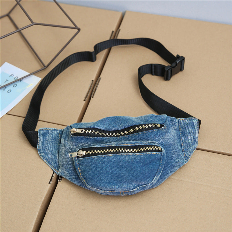 Hot Small Female Fashion Retro Washed Waist Packs