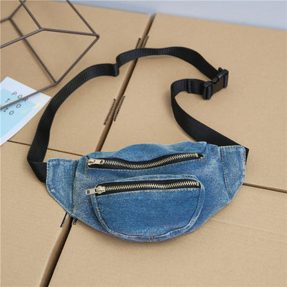 Hot Small Female Fashion Retro Washed Waist Packs