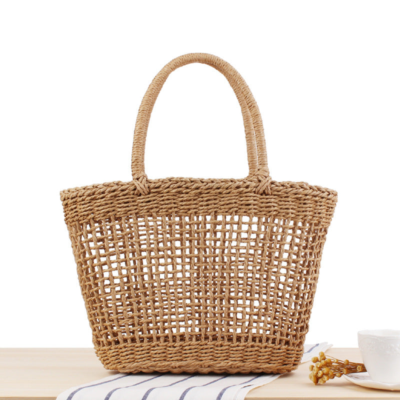 Panier à légumes tissé portable pour les fêtes Sacs à main tendance