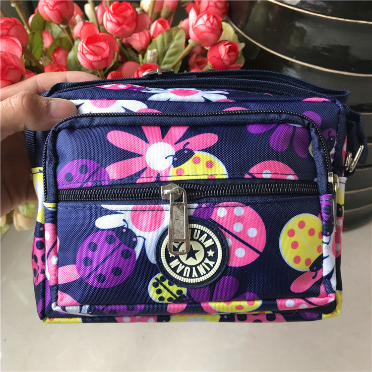 Women's Stall Canvas Mummy Person Flower Cloth Shoulder Bags