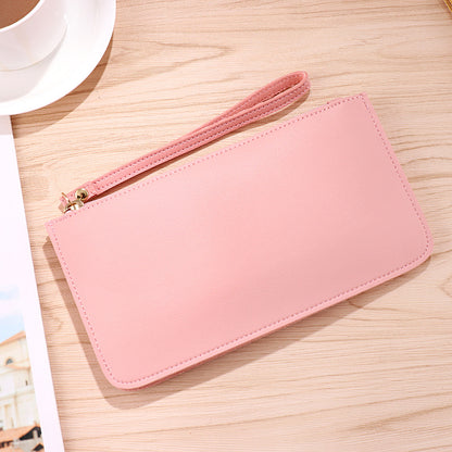 Color Soft Surface Long Fashion Large Capacity Ladies Wallets