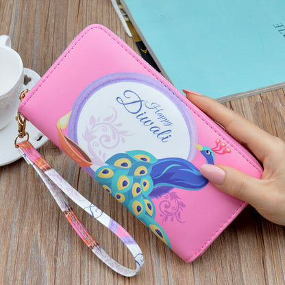 Women's Clutch Long Zip Female Korean Style Printed Ladies Wallets