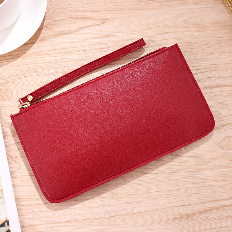 Color Soft Surface Long Fashion Large Capacity Ladies Wallets