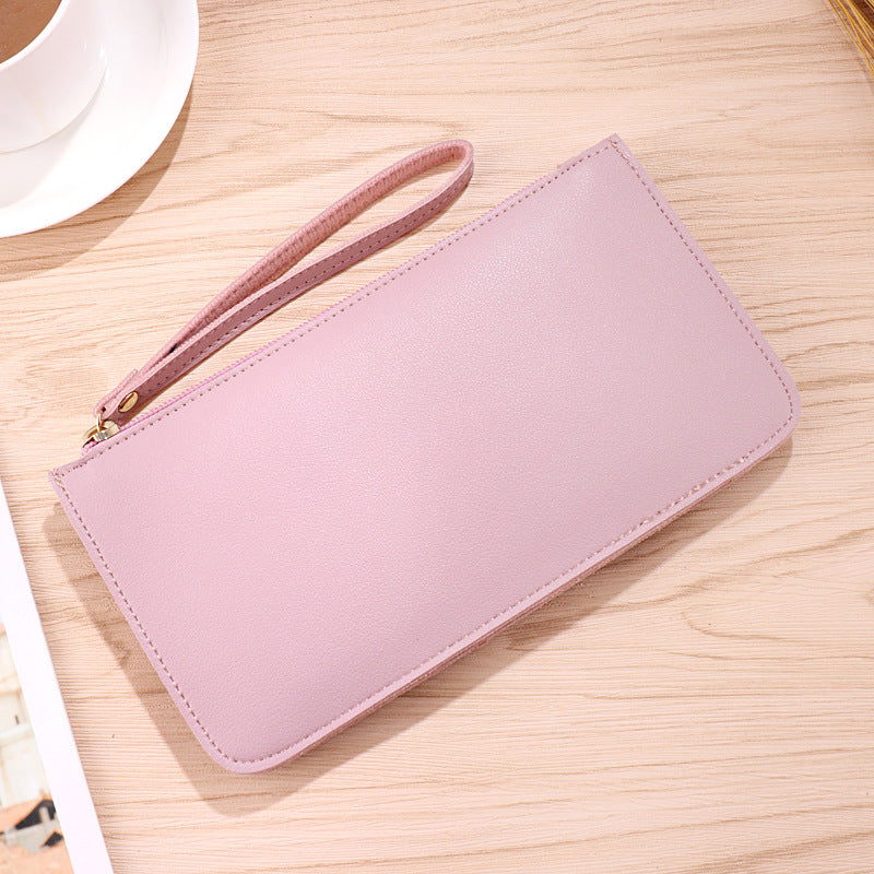 Color Soft Surface Long Fashion Large Capacity Ladies Wallets