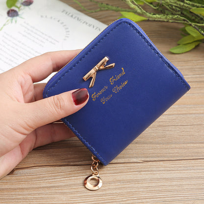 Korean Style Fashion Bow Mini Zipper Ladies Wallets