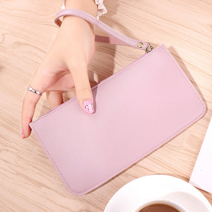 Color Soft Surface Long Fashion Large Capacity Ladies Wallets