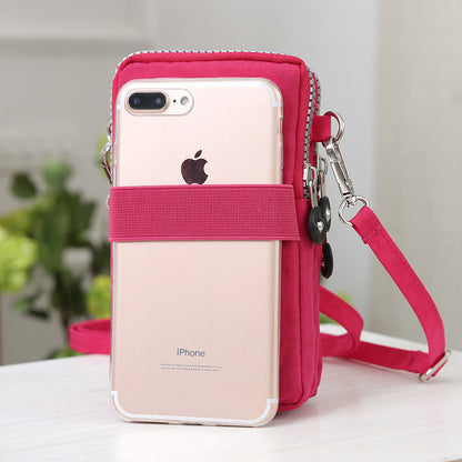 Women's Korean Style Mobile Packaging Zipper Printed Phone Bags