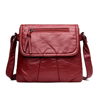 Women's Fashion Washed Soft Leather Small Ladies Bags