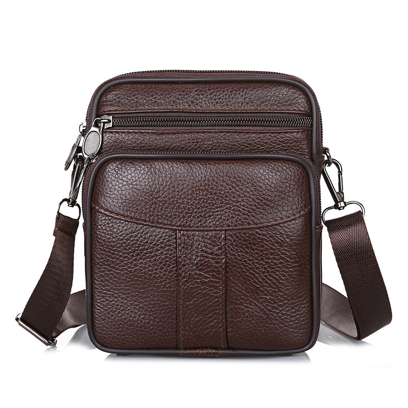 Men's Leather Packet First Layer Cowhide Cell Men's Messenger Bags