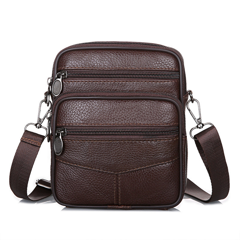 Men's Leather Packet First Layer Cowhide Cell Men's Messenger Bags