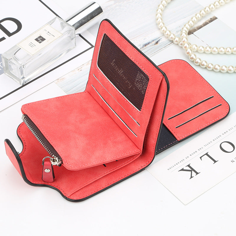 Women's Korean Matte Leather Cute Refreshing Coin Purses