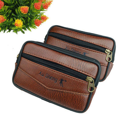 Men's Mobile Outdoors Across Leather Stall Horizontal Phone Bags