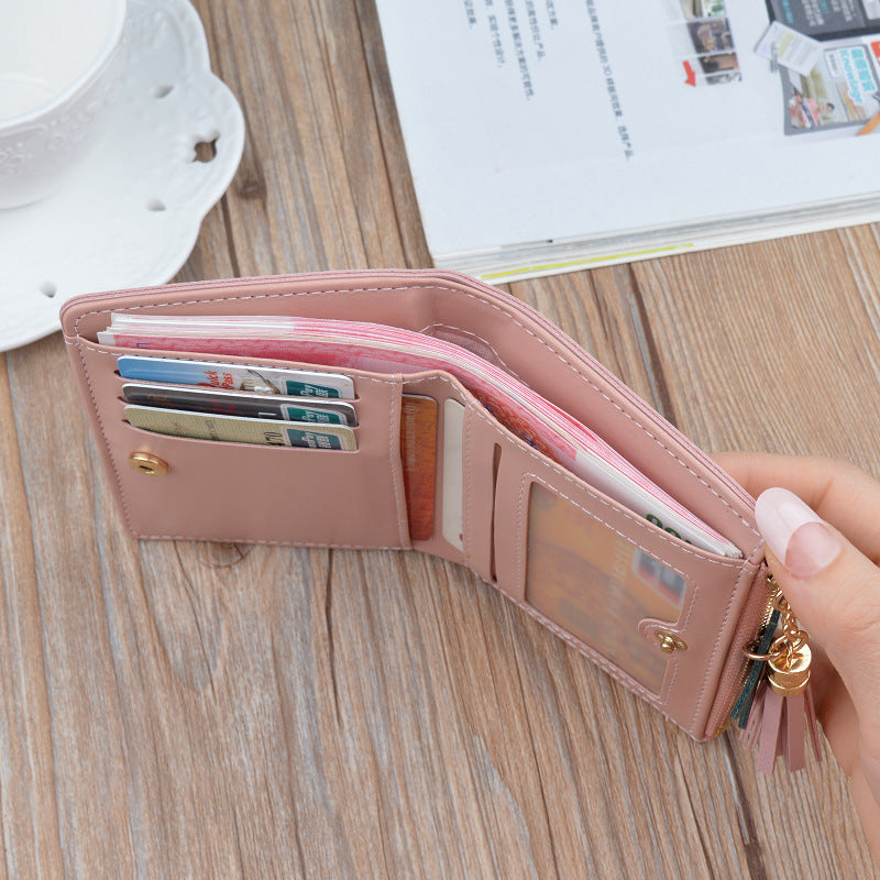 Women's Short Thin Fashion Stitching Contrast Color Ladies Wallets