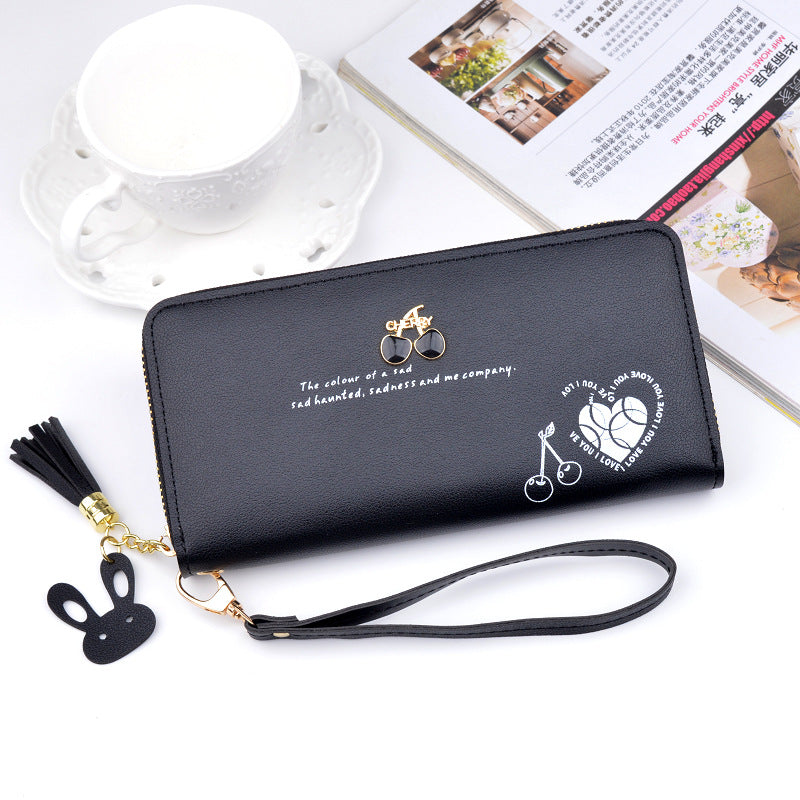 Women's Clutch Long Zip Tassel Fashion Large Capacity Ladies Wallets