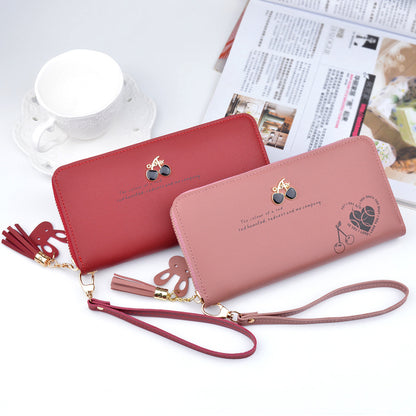 Women's Clutch Long Zip Tassel Fashion Large Capacity Ladies Wallets