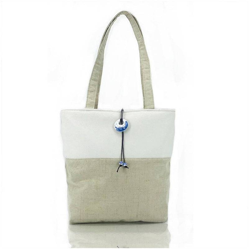 Stitching Ethnic Artistic Canvas Cotton Linen Shoulder Bags