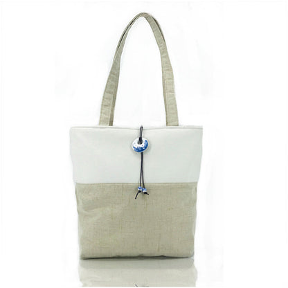 Stitching Ethnic Artistic Canvas Cotton Linen Shoulder Bags