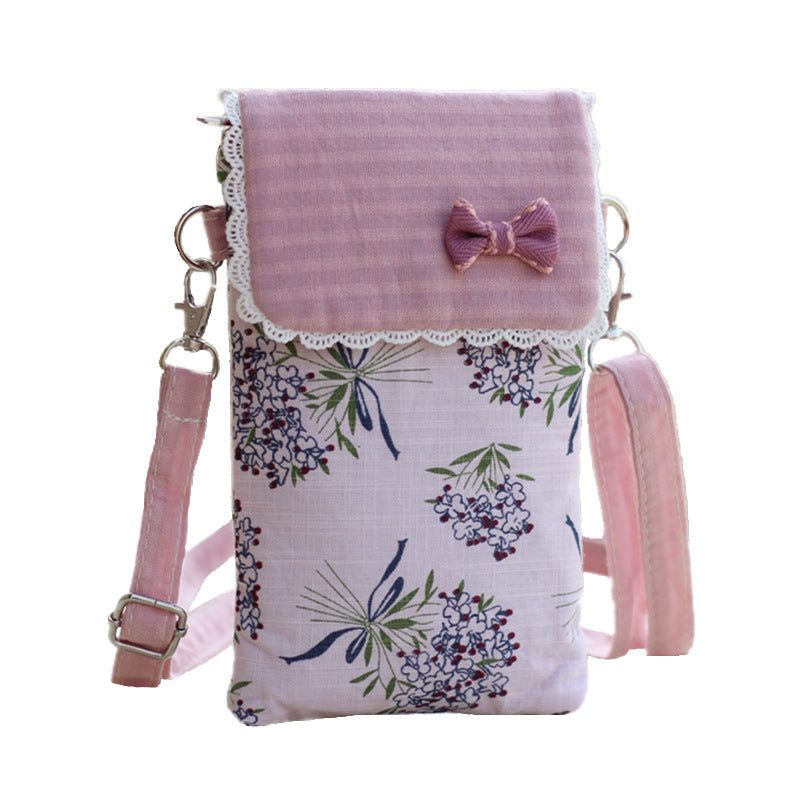 Bouquet Cotton Cloth Mobile Rural Long-term Phone Bags