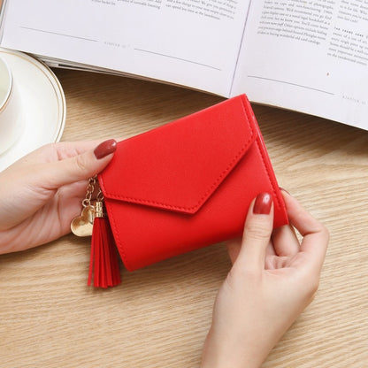 Women's Korean Short Mini Tassel Pendant Ladies Wallets