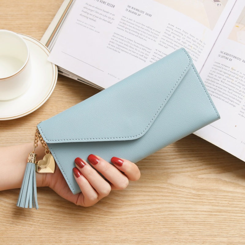 Women's Heart-shaped Pendant Simple Fashion Fresh Lychee Ladies Wallets