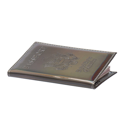 Brown Mouse National Emblem Laser Passport Mirror Glossy Card Holder