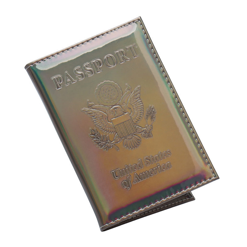 Brown Mouse National Emblem Laser Passport Mirror Glossy Card Holder