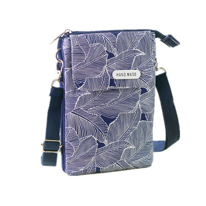 Women's Pastoral Leaves Large Screen Fabric Bags